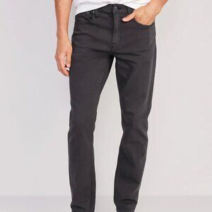NWT Old Navy Mens Slim Built-In Flex Five-Pocket Pants Dark Gray size 34 x 32